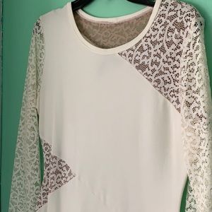 White BCBG knee length dress